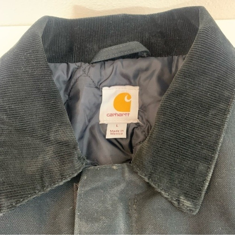 Carhartt Black Canvas Arctic Men's Size‎ L Workwear Chore Jacket - Picture 3 of 12